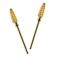 JCMASTER JCMaster 2Pcs Nail Drill Bit for Removing Acrylic Nails, Gel Nails and Thinning Nails - 3/32'' Universal Size, Durable, Great Cutting Ability, Tungsten Steel Nail Cutter Bit for Manicure Pedicure