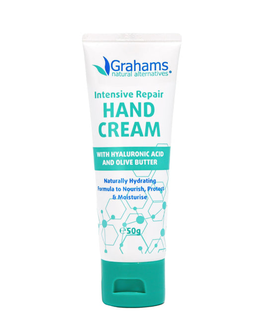 Grahams Natural Intensive Hand Repair Cream 50g | Calendula, Shea Butter, Coconut Oil, Vitamin E | Intense Hand Cream for Very Dry Hands & Eczema Prone Skin | Itch Relief & Cracked Finger Tip Repair