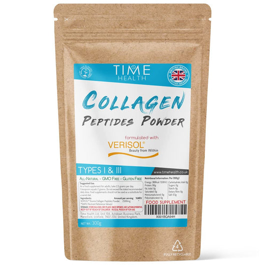 Collagen Peptides Powder - Grass Fed - Bovine - Types I & III - Clinically Studied Brand VERISOL® (300g Powder Pouch)