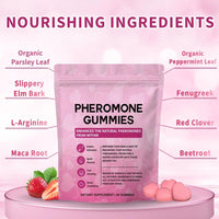 Govixed Pheromone Gummies, Premium Feminine Balance Gummies for Women's Health & Wellness, Strawberry Flavor -60 Gummies -30 Servings