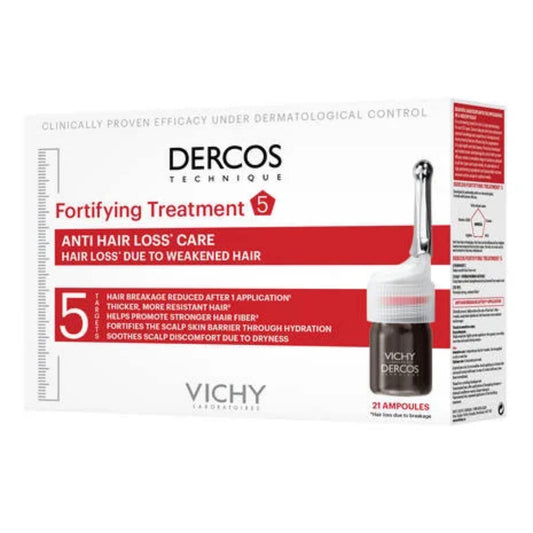 VICHY Dercos Technique Anti Hair Loss Care for Women, 21 Ampoules, 0.3 ml