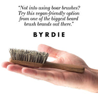 ZilberHaar - Regular Vegan Beard Brush - Stiff Natural Bristles, Mexican Tampico Fiber and Oiled Walnut Wood - Animal-Free Beard Grooming Brush for Men - Made in Europe