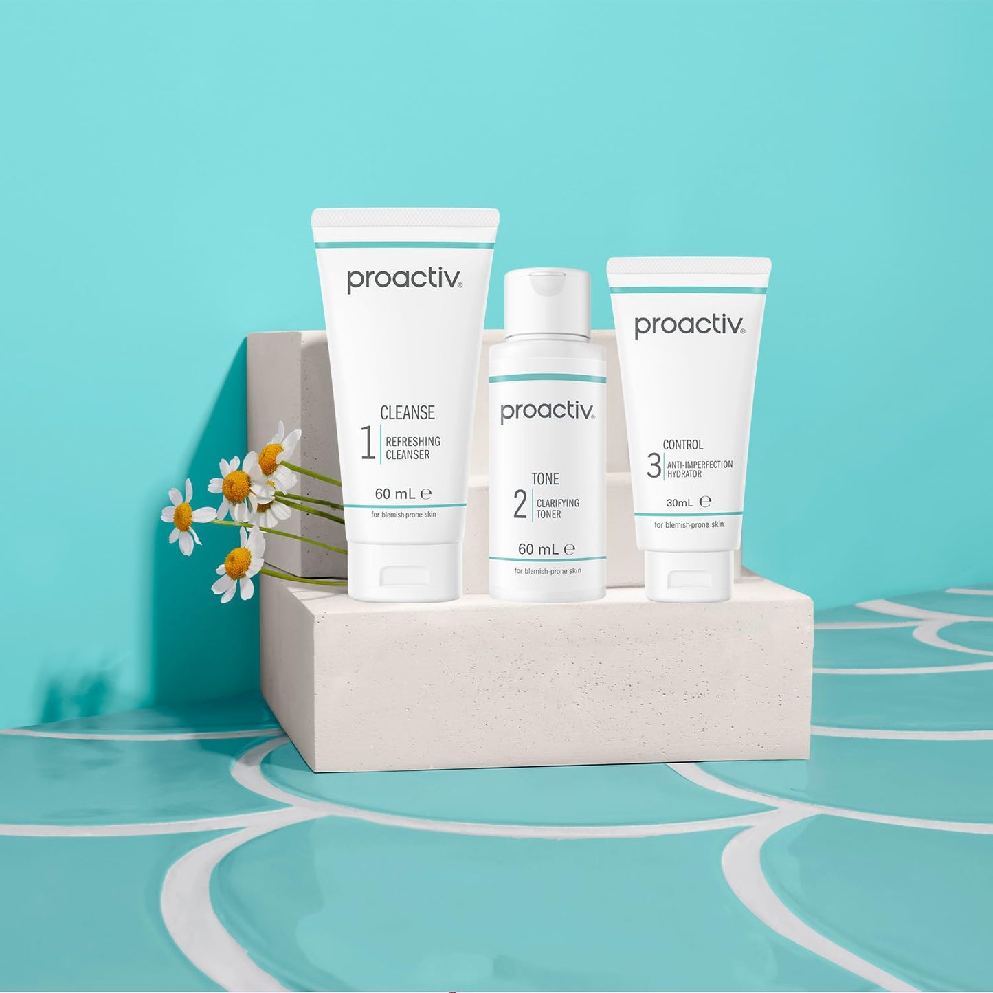 Proactiv Solution 60 Day Facial 3-Step Routine, 1 x Cleanser 120 ml, 1 x Facial Toner 120 ml, 1 x Hydrator 60 ml (Pack of 1)