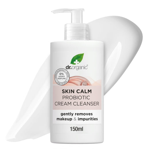 Dr. Organic Dr Organic - Skin Calm Probiotic Cream Cleanser - Women's & Men's Skincare - For Redness, Dry, Sensitive & Irritable Skin - Vegan, Cruelty, Paraben & SLS Free - 150ml - 1 Pack