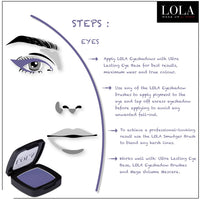 Lola Make Up by Perse Mono Eyeshadow with Natural Ingredients Vegan and Cruelty-Free Eye Makeup Palette High Coverage Satin Eye Shadow for Women, Lavender (027)
