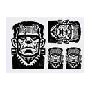 Azeeda 4 x 'Frankenstein's Monster' Temporary Tattoos - Water Resistant, Skin-Safe, Non-Toxic Transfers, Mixed Sizes (TO00085500)