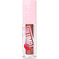 Maybelline New York, Lifter Plump Lip Gloss, Lasting Plump, Heated Formula with Hyaluronic Acid and Chilli Pepper, XL Wand, Vegan Formula, Shade: 007 Cocoa Zing