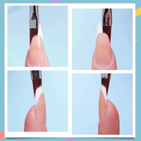 Honey Joy Oblique Head French Tip Nail Brush Black Handle UV Gel Acrylic Painting Drawing Pen Pack of 1, HJ-NB078