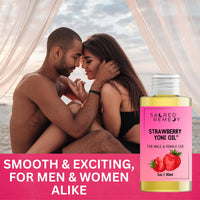 Sacred Remedy StrawberryYoni Oil Potent, Hydrating, Moisturising Lotion Oil. 100% Natural & Vegan. Reduces Friction, Chaffing & Dryness. Balances PH Level & Fresh Scent with Vitamin E (50ml)