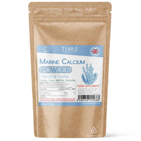 Time Health Marine Calcium and Trace Minerals 100g Powder – Neutral Taste – AquaMin® – Red Alga Lithothamnium calcareum – GMP – UK Made - Zero Additives (100g Pouch)