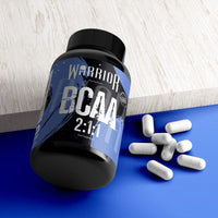 Warrior BCAA Capsules - 60 Caps - 1000mg - 2:1:1 Ratio; Pharmaceutical Grade Leucine, Isoleucine and Valine - Branched Chain Amino Acid