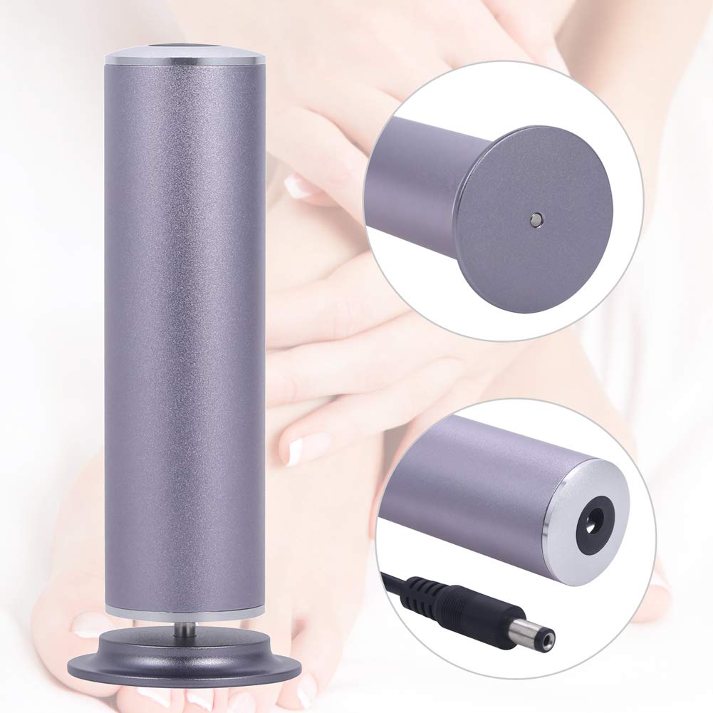 Electric Foot File for Hard Skin (Speed Adjustable) with 60pcs Replacement Pads, Powerful Electric Callus Remover Pedicure Hard Dead Foot Skin Removal Machine Women Men Use (Gray)