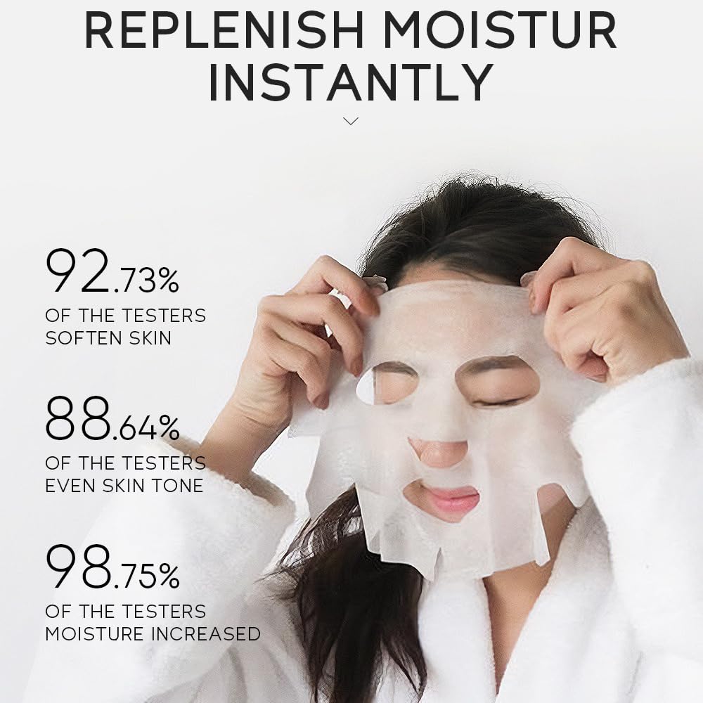 Sheet Face Mask 5 PCS,Pure Natural Plant Extracts,Hydrating, Moisturizing,Deep Cleansing Pores,Nourishing, Anti-aging,Sheet Masks Multipack for All Skin Types Face Masks Skincare (SET2 5 PCS)