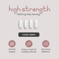 VitaBright Myo-Inositol D-Chiro-Inositol Tablets | 4000mg A Day | 120 Chewable Tablets | Contribute to Hormone Balance for Women | D Chiro & Myoinositol (Vitamin B8) with Chromium, B6 & Folic Acid