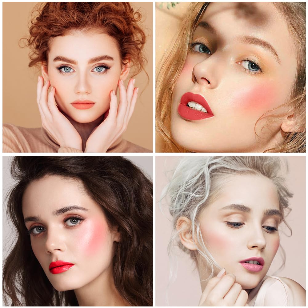 LOPHE Soft Cream Cheek Tint, Long Lasting High-Pigment Liquid Blush Blendable Moisturizing Cream Blush for Cheeks Lips (#06)