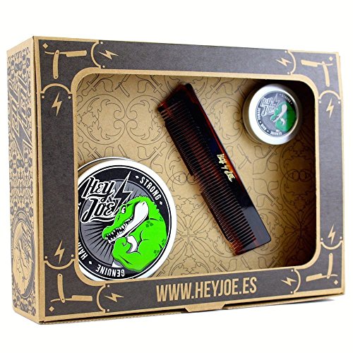 HEY JOE - Pomade Survival Kit Strong | Strong Pomade Kit Contains the Pomade 100ml, 15ml. and Our Handmade Pocket Comb