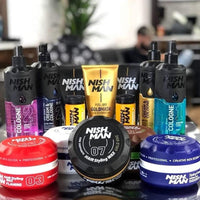 Nishman Hair Styling Wax for Men, 07 Gold One 150 ml | Edge Control | Ultra High Strong Hold | Hair Clay Aqua Wax (2 Pack)