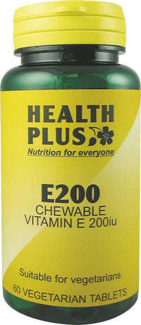 Health Plus E200 Chewable Vitamin E Supplement - 60 Tablets