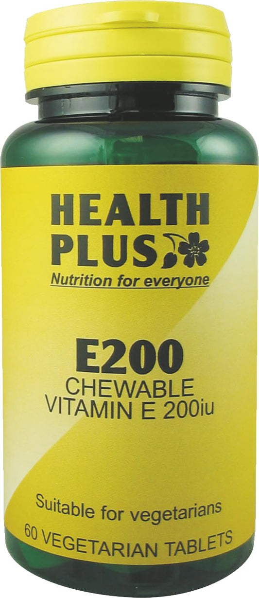 Health Plus E200 Chewable Vitamin E Supplement - 60 Tablets