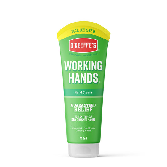 O'Keeffe's O’Keeffe’s Working Hands Value Tube, 190ml – Hand Cream for Extremely Dry, Cracked Hands | Non-Greasy, Unscented & Instantly Boosts Moisture Levels