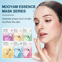 MOOYAM 6-pack Face Mask Set Collagen, Vitamin C, Retinol, Snail Serum, Hyaluronic Acid, Moisturizing Anti-Wrinkle Brightening Blackhead Remover Anti-Ageing Skin Revitalizer Acne All Skin Types