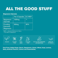 dr vegan DR.VEGAN Daily Magnesium Glycinate Complex 1500mg | Provides 300mg of Pure Elemental Magnesium | Fatigue, Mood and Muscle Recovery | 60 Vegan Capsules | Two-A-Day