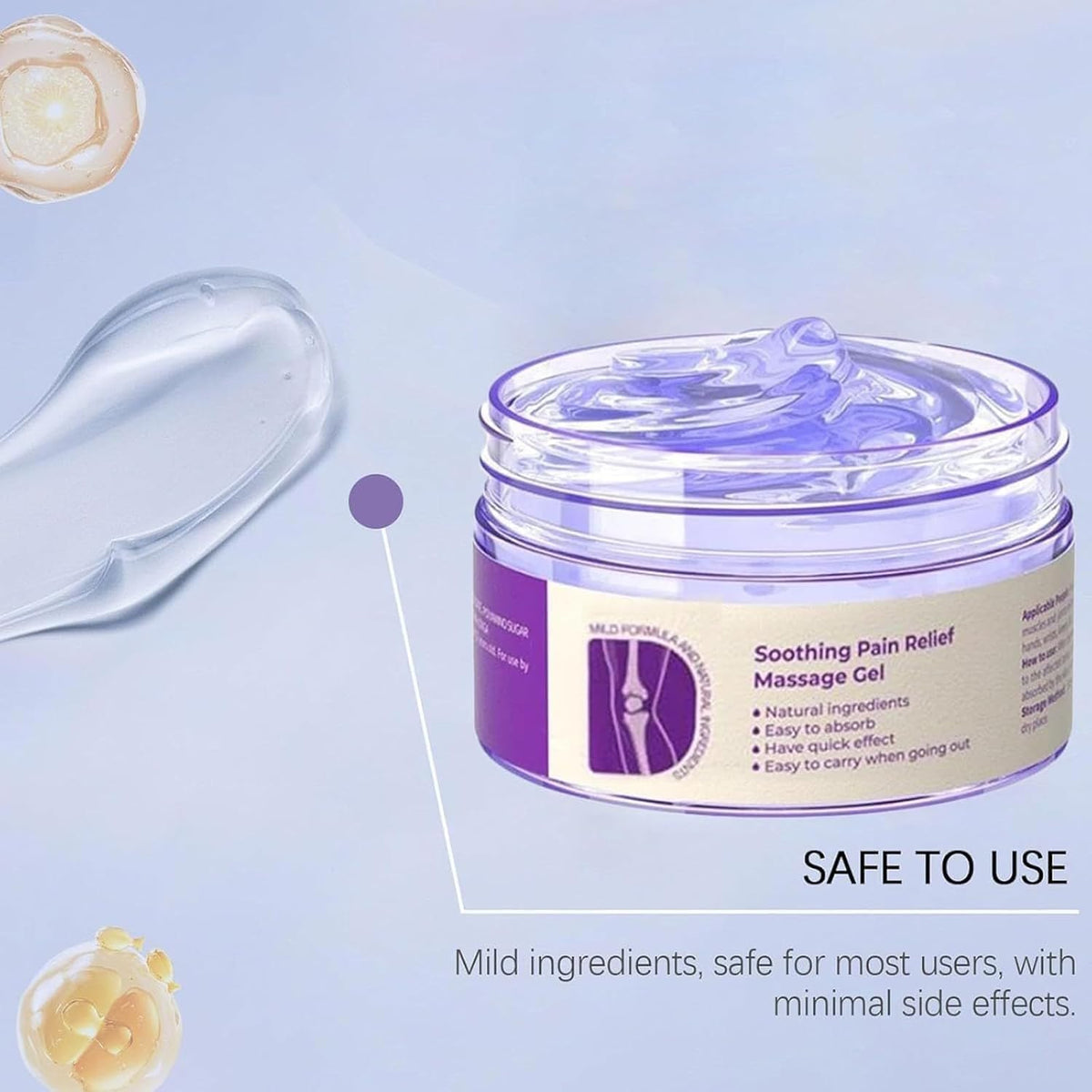 YXtecd Kresin Joint Pain Gel, 100g Massage Purple Gel for Joint Activities Throughout The Body, Soothes Knees, Lumbar, Neck, Hands, and Feet