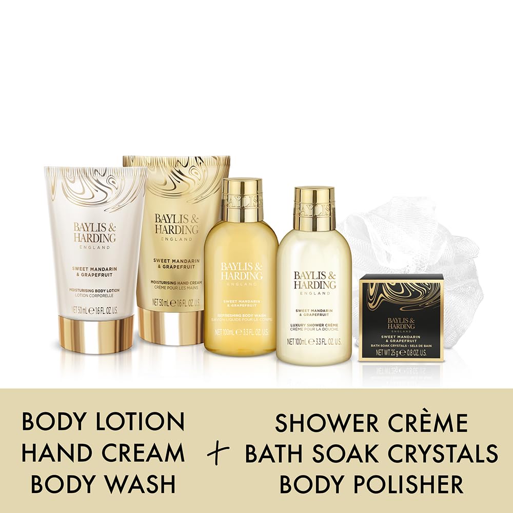 Baylis & Harding Sweet Mandarin & Grapefruit Luxury Pamper Present Gift Set (Pack of 1) - Vegan Friendly