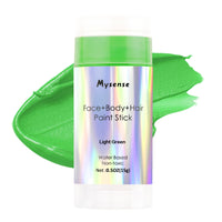 Mysense Light Green Face Body Hair Paint Stick,Water Based Washable Temporary Hair Paint,Non-toxic Cream Body Paint for Adults Halloween SFX Cosplay Gamora Witch Makeup,0.5oz(15g)