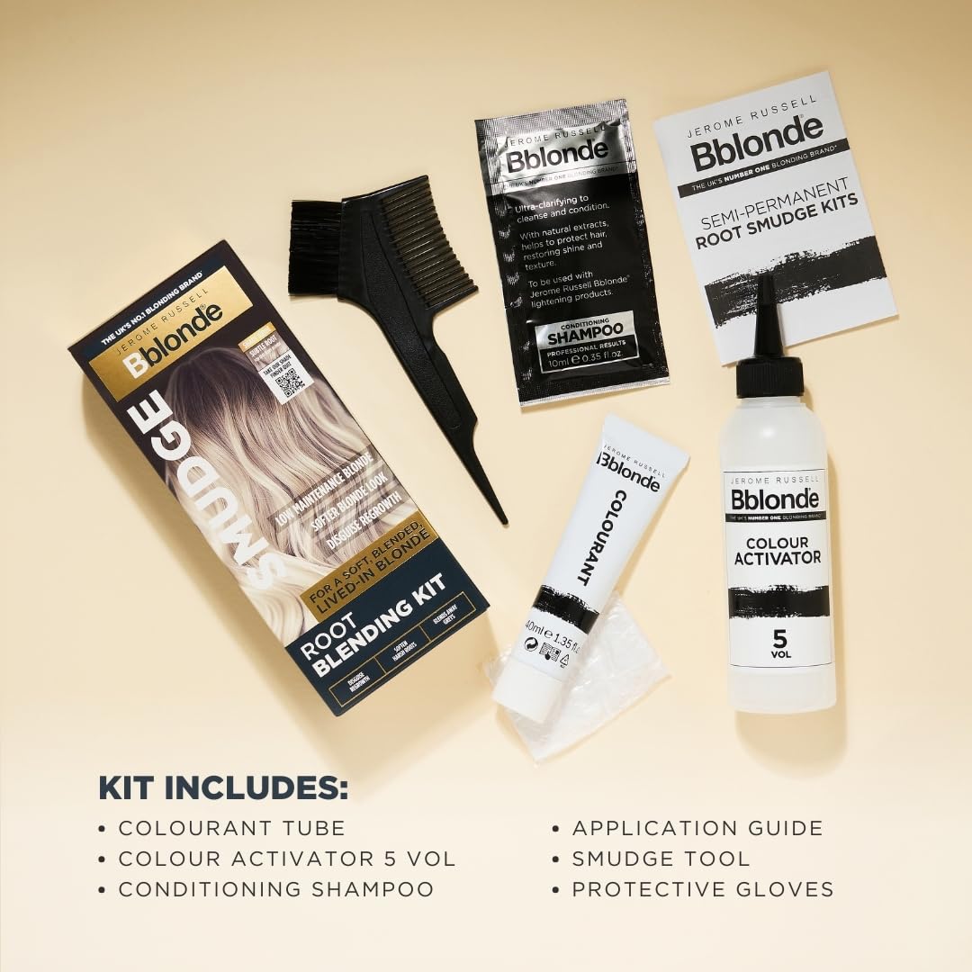 Jerome Russell Bblonde SMUDGE Root Blending Kit in Subtle Cool | Professional Root Blending Kit | Natural, Lived-In Blonde Look