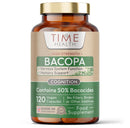Time Health Bacopa Monnieri High Strength 50% bacosides - Zero Additives - Pullulan (120 Capsules)