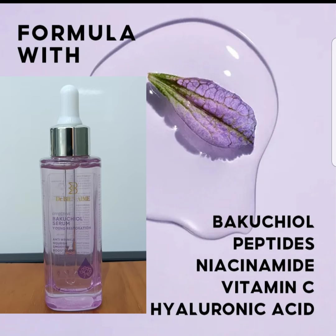 Dr. BIEN-AIME_Bakuchiol Serum 50ml_Natural Retinol Alternative Face Serum with Niacinamide, Peptides,Hyaluronic Acid & Vitamin C, Skincare, Acne-Prone Skin, Anti-Aging, Reducing Line & wrinkles