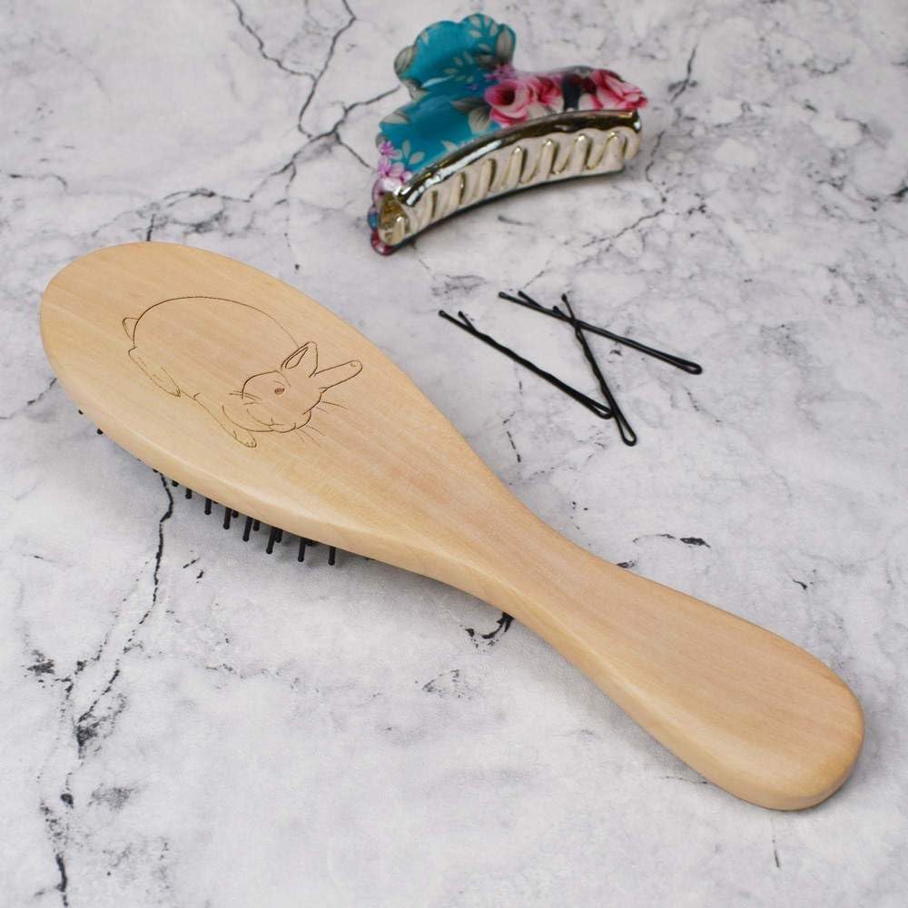 Azeeda 'Peace Bunny – Minimalist Rabbit Art' Wooden Hairbrush (HA00056790)