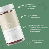 27 Elements Ashwagandha Gummies | 2 Months Supply - 60 Gummies | 2500mg - High Strength Withania Somnifera Root with 5% Withanolides and Vitamin B6 | Apple Flavoured Vegan Gummies - Gluten Free - Palm Oil Free