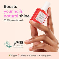 Manucurist Active Glow™ Raspberry Colour-Care Hybrid Nail Polish - Vegan & Made in France Ultra-Glowy 2 in 1 Nail Concealer & Care Pink - Nails Care