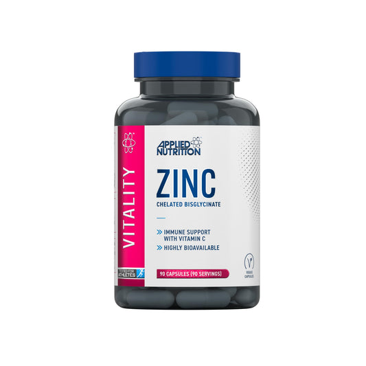 Applied Nutrition Zinc - 15mg Strength Supplement for Normal Immune System Function, Bones, Hair, Skin & Nails, Made in The UK, Vegan (90 Tablets - 3 Months Supply)