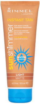 Rimmel London Sun Shimmer Light Matte Water Resistant Instant Tan Makeup Tube 125 ml