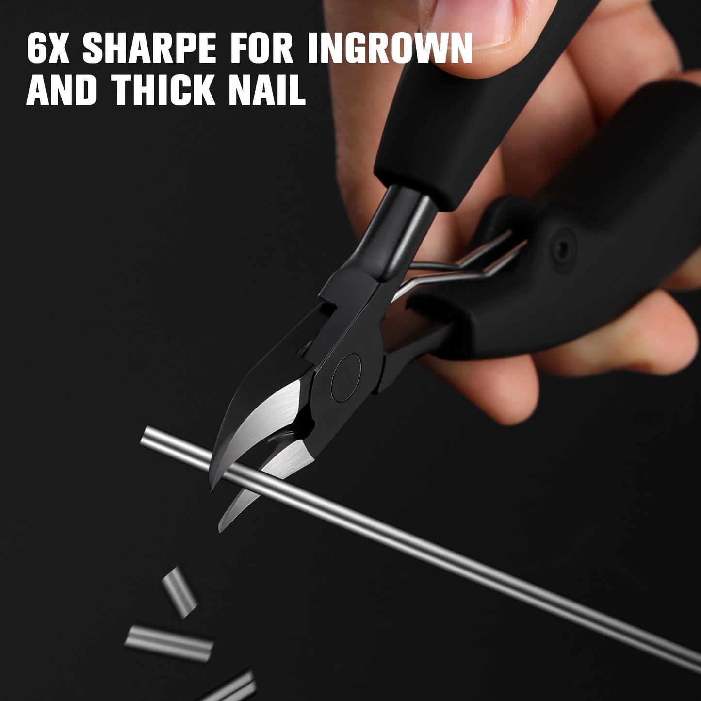 BEZOX Precision Toenail Clippers for Thick or Ingrown Toenails- Podiatrist- Professional Large Nail Clipper Grooming Tool