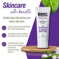 Basix Skin Defence Cream Blemish Cream [TWIN PACK 2x75ml] with Liquorice and Arbutin for Fading Blemishes, Liver Spots and Uneven Skin Tone