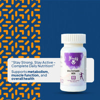 YOURS Yours Multivitamin Men Formulated Specifically for Men, Vitamin D3, Vitamin A, C, Iron and Biotin Support Metabolism, Healthy Skin, Improve Bone Health, for Healthy Hair, 60 Tablets, 02 Month Supply.