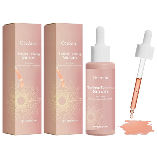 LOPHE 2PCS Tanning Drops, 2025 New Sunless Tanning Drops, No Sun Damage, Naturally Promote Melanin Production, Enhances Natural Skin Tone, Not Drinkable Suitable For All Skin Types