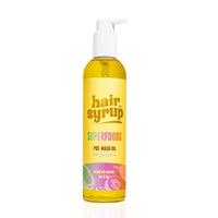 Hair Syrup | Superfoods Pre-Wash Hair Oil | Enriched with Coconut, Kiwi & Line | For Damaged, Dehydrated Hair Needing TLC | 12 Nutrient-Rich Ingredients | 100% Natural | 300ml Pump Bottle Applicator