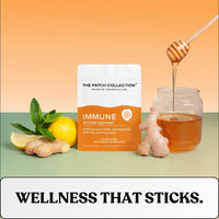 The Patch Collection® - High Strength Immune System Support Boost Patch | 6-in-1 Complex with Vitamin C, D, B12, Zinc, Turmeric, Elderberry, Ginkgo Biloba, Echinacea | Vegan & Latex Free (Pack of 15)