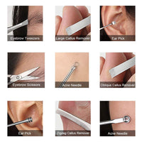 Keiby Citom Manicure Set 18pcs Professional Nail Clippers Kit Pedicure Care Tools-Stainless Steel Grooming Tools with Rose Gold PU Leather Case for Travel & Home (Rose Gold)