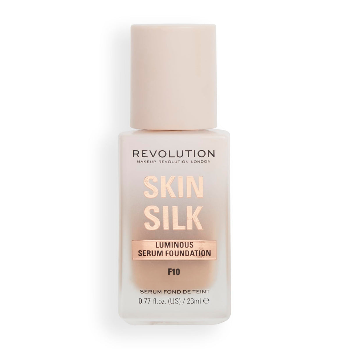 Makeup Revolution, Skin Silk Serum Foundation, Light to Medium Coverage, Contains Hyaluronic Acid, F10, 23ml