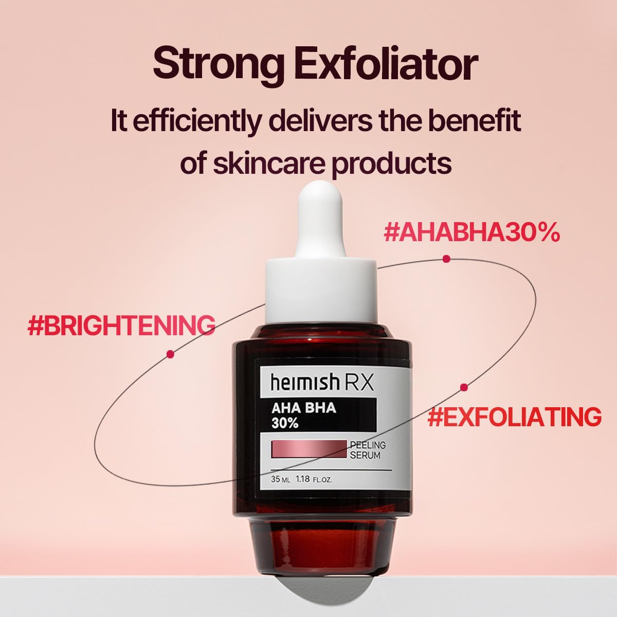 HEIMISH RX AHA BHA 30% Peeling Serum - Wash-off Peeling Serum, Chemical Peel for Blackheads, Pore and Sebum, Gentle Face Exfoliant for Oily and Acne-prone skin, Korean Skincare, 35ml (1.18 fl. oz)