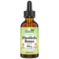 Cheroline Liposomal Rhodiola Rosea 950 mg, 9-in-1 rhodiola Rosea Drops 60 ml, Rhodiola Root Liquid Tincture, Vegan Adaptogenic Herb Supplement for Energy, Stress & Mood (Pack of 1)
