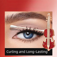 MAYEON Violin-Shaped Design Mascara with Fine Brush, Waterproof Mascara for Short Lashes, Defining, Curling, Volume and Length, No Flaking, No Clumping, Smudge Proof, Black