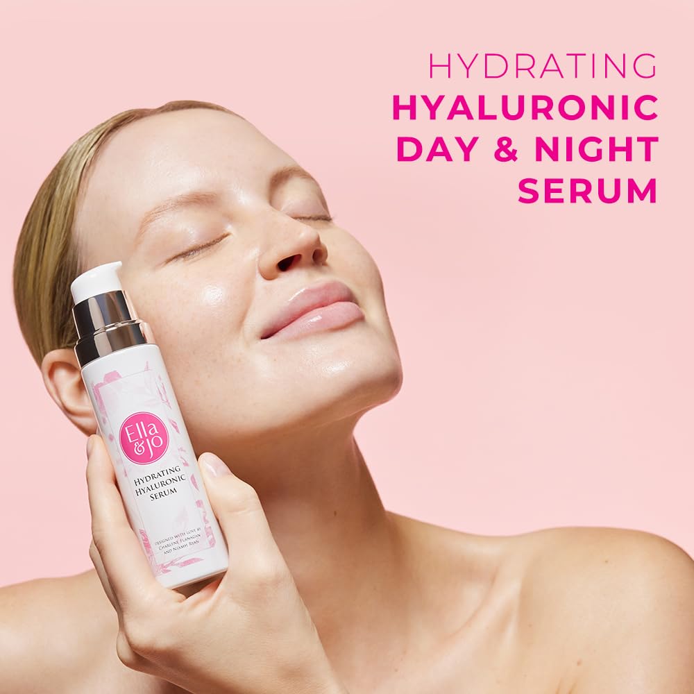 Ella & Jo Hydrating Hyaluronic Serum, Niacinamide & Matrixyl 3000, Firms, Plumps & Smooths Lines, Brightens, Anti-Aging Collagen Serum, All Skin Types