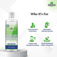 MYOC Hydrolyzed Rice Protein – Cosmetic Grade | For Skin & Hair Care Formulations | Water-Soluble Protein for DIY Creams, Serums, Conditioners & Masks | 500 ml / 16.9 Fl Oz
